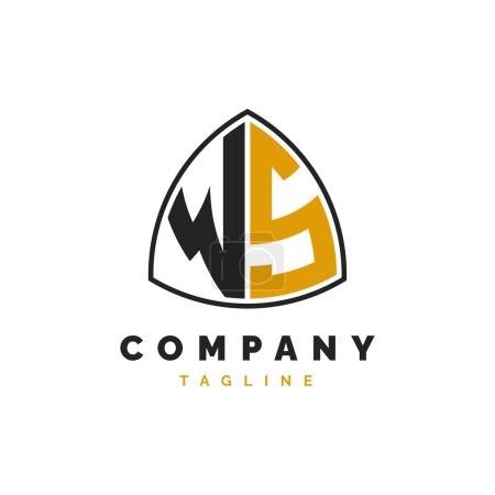 Initial Letter WS Logo Design. Alphabet WS Logo Template