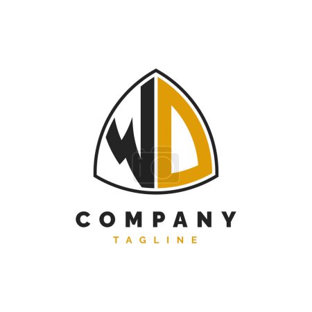 Initial Letter WO Logo Design. Alphabet WO Logo Template