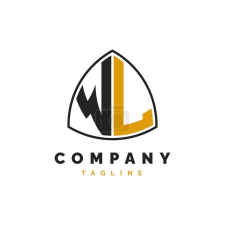 Initial Letter WL Logo Design. Alphabet WL Logo Template