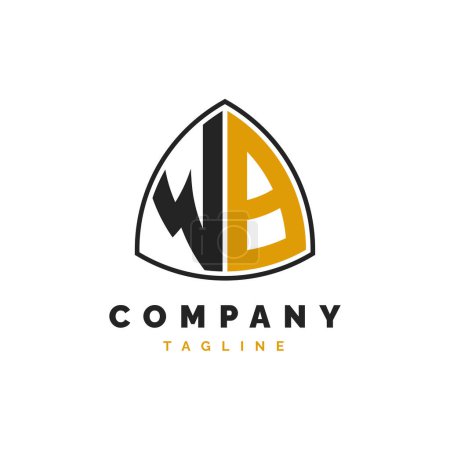 Initial Letter WB Logo Design. Alphabet WB Logo Template