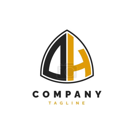 Initial Letter OH Logo Design. Alphabet OH Logo Template