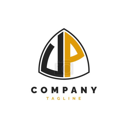Initial Letter UP Logo Design. Alphabet UP Logo Vorlage