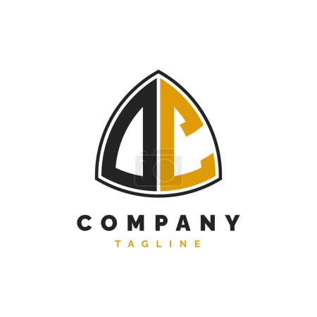 Initial Letter OC Logo Design. Alphabet OC Logo Vorlage