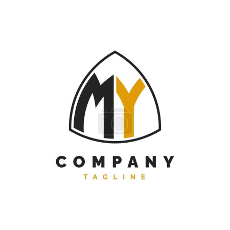 Initial Letter MY Logo Design. Alphabet MY Logo Template