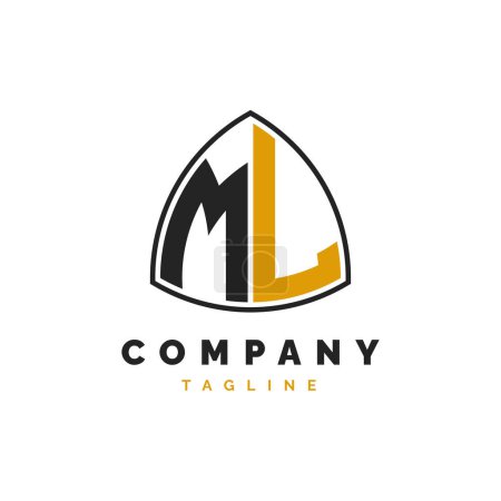 Lettre initiale ML Logo Design. Modèle de logo Alphabet ML