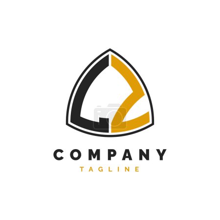Initial Letter LZ Logo Design. Alphabet LZ Logo Template