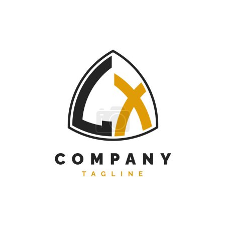 Initial Letter LX Logo Design. Alphabet LX Logo Vorlage