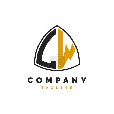 Lettre initiale LW Logo Design. Modèle de logo Alphabet LW
