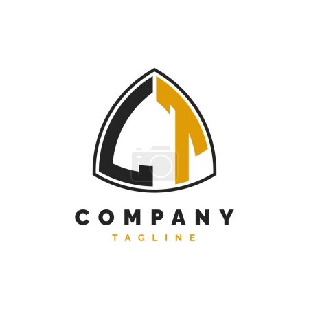 Letra inicial LT Logo Design. Plantilla de logotipo del alfabeto LT