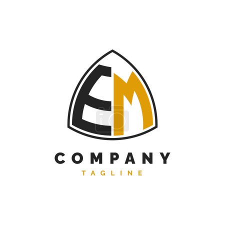 Initial Letter EM Logo Design. Alphabet EM Logo Vorlage