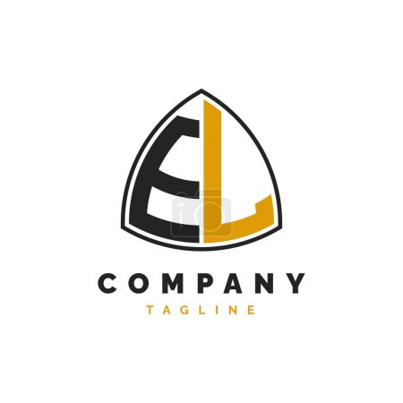 Initial Letter EL Logo Design. Alphabet EL Logo Template