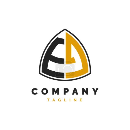 Lettre initiale EJ Logo Design. Modèle de logo Alphabet EJ