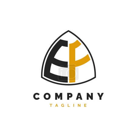 Initial Letter EF Logo Design. Alphabet EF Logo Template