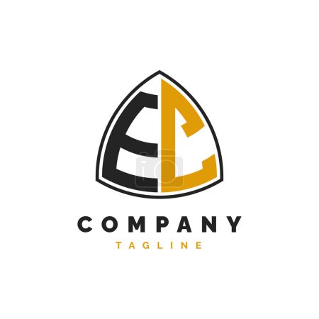 Initial Letter EC Logo Design. Alphabet EC Logo Vorlage