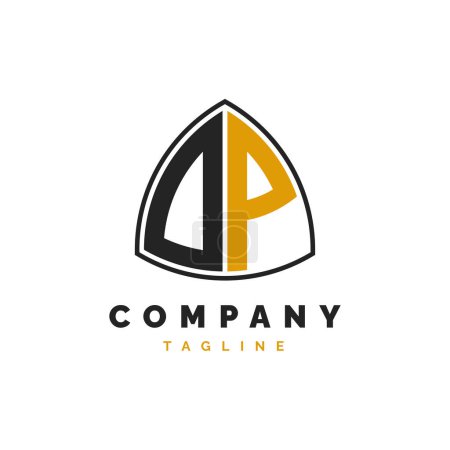 Initial Letter DP Logo Design. Alphabet DP Logo Template