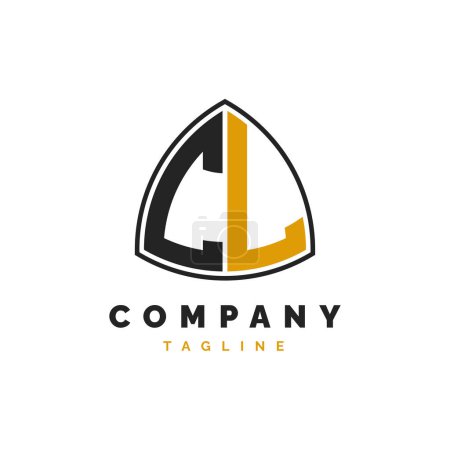 Carta Inicial CL Logo Design. Plantilla de logotipo de alfabeto CL