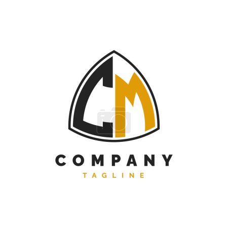 Initial Letter CM Logo Design. Alphabet CM Logo Template
