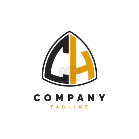 Initial Letter CH Logo Design. Alphabet CH Logo Vorlage