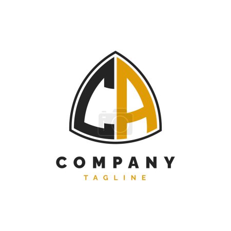 Initial Letter CA Logo Design. Alphabet CA Logo Template
