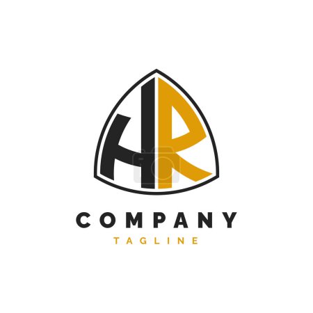 Initial Letter HR Logo Design. Alphabet HR Logo Vorlage