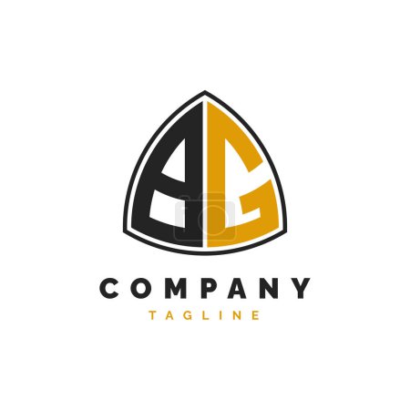 Initial Letter BG Logo Design. Alphabet BG Logo Template