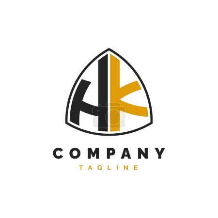 Initial Letter HK Logo Design. Alphabet HK Logo Vorlage