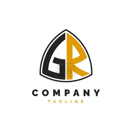 Initial Letter GR Logo Design. Alphabet GR Logo Vorlage
