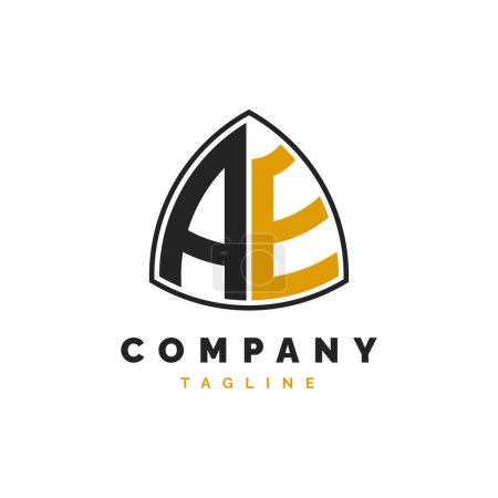 Initial Letter AE Logo Design. Alphabet AE Logo Template