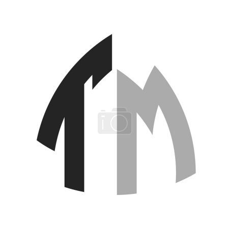 Modern Creative TM Logo Design. Letter TM Icon for any Business and Company