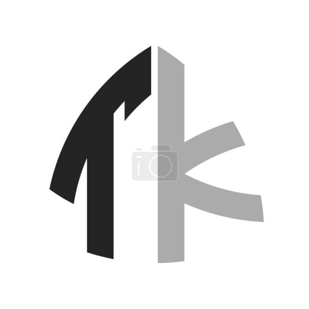 Modern Creative TK Logo Design. Letter TK Icon for any Business and Company