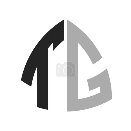 Modern Creative TG Logo Design. Letter TG Icon for any Business and Company