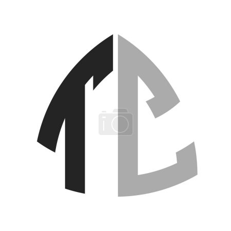 Diseño creativo moderno del logotipo de TC. Letra TC icono para cualquier negocio y empresa