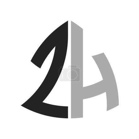 Modern Creative ZH Logo Design. Letter ZH Icon for any Business and Company