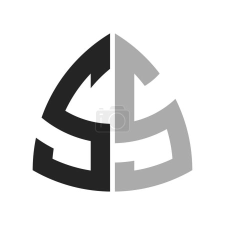 Modernes kreatives SS-Logo-Design. Buchstabe SS-Ikone für jedes Geschäft und Unternehmen