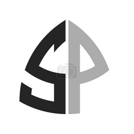 Modernes Creative SP Logo Design. Buchstabe SP Icon für jedes Unternehmen