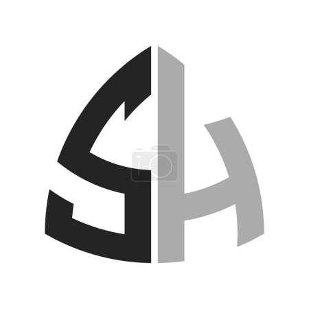 Modernes, kreatives SH Logo Design. Brief SH Icon für jedes Unternehmen und Unternehmen