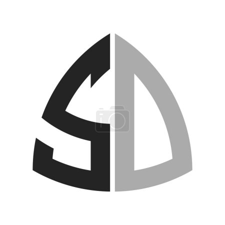Design de logo SD créatif moderne. Lettre SD Icône pour toute entreprise et entreprise