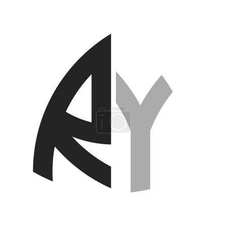 Modern Creative RY Logo Design. Letter RY Icon for any Business and Company