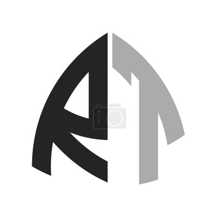 Modernes kreatives RT-Logo-Design. Brief RT Icon für jedes Unternehmen und Unternehmen