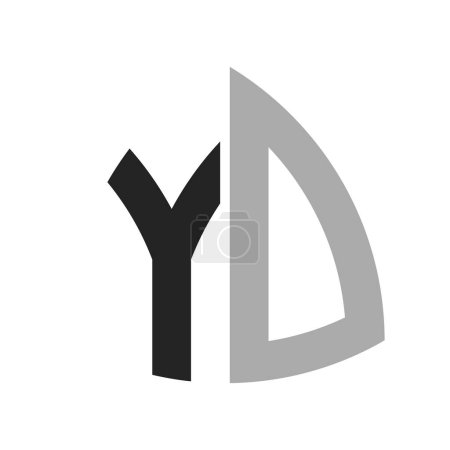 Modernes Creative YD Logo Design. Buchstabe YD Icon für jedes Unternehmen und Unternehmen