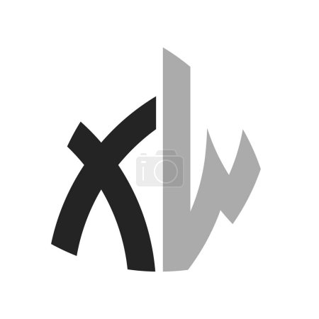 Modern Creative XW Logo Design. Letter XW Icon for any Business and Company