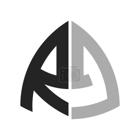 Modernes kreatives RJ Logo Design. Brief RJ Icon für jedes Unternehmen und Unternehmen