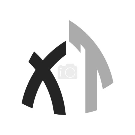 Modern Creative XT Logo Design. Letter XT Icon for any Business and Company