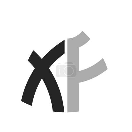 Diseño creativo moderno del logotipo de XF. Carta XF icono para cualquier negocio y empresa