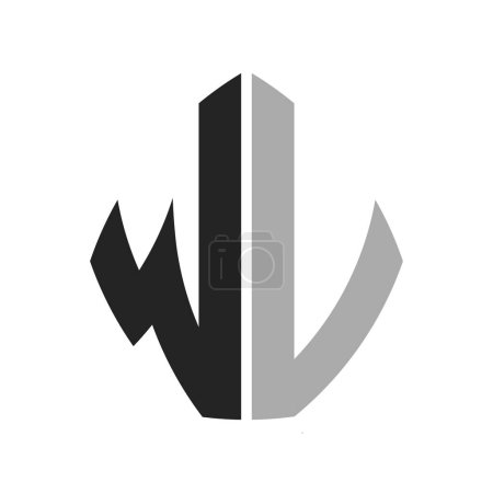 Diseño creativo moderno del logotipo de WV. Letra WV icono para cualquier negocio y empresa