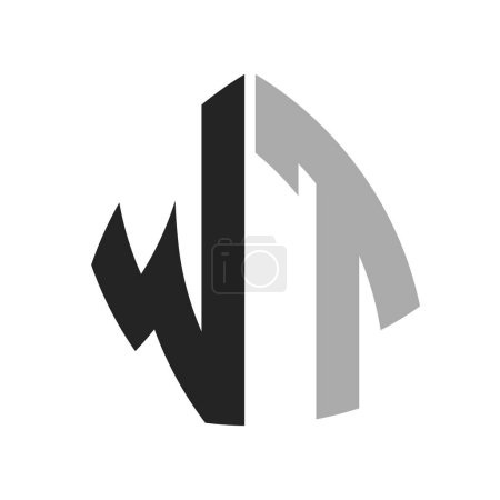Modernes kreatives WT Logo Design. Buchstabe WT Icon für jedes Unternehmen und Unternehmen
