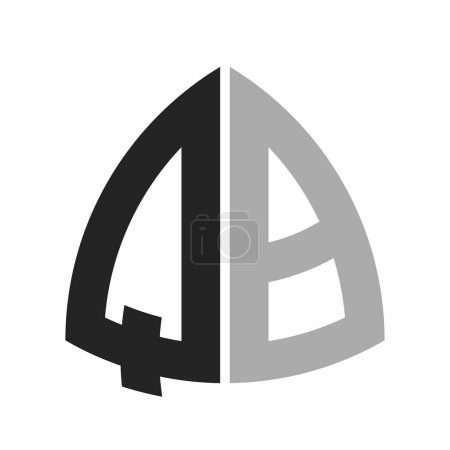 Diseño creativo moderno del logotipo de QB. Letra QB icono para cualquier negocio y empresa