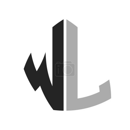 Modern Creative WL Logo Design. Letter WL Icon for any Business and Company