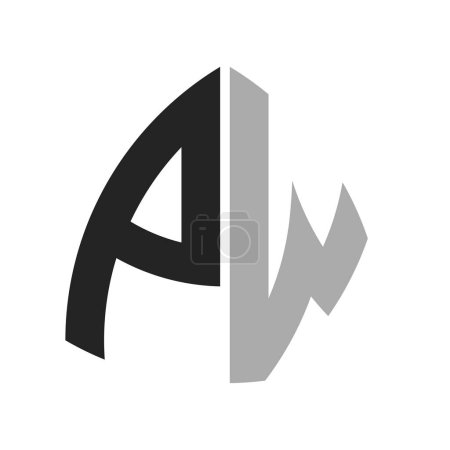 Design de logo PW créatif moderne. Lettre Icône PW pour toute entreprise et entreprise