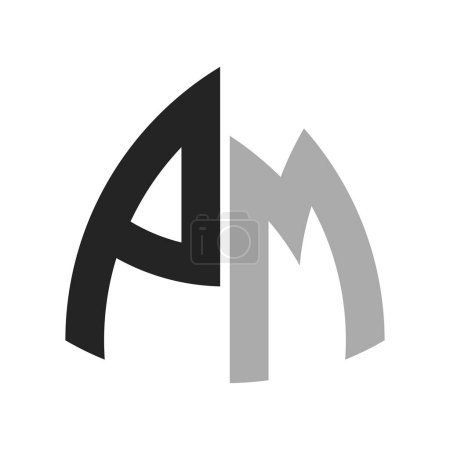 Modern Creative PM Logo Design. Letter PM Icon for any Business and Company